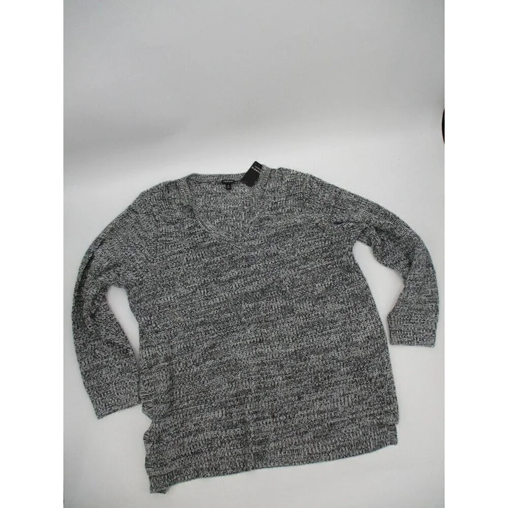 Torrid Womens Sweater 4X Grey Cold Shoulder Long Sleeves Casual Knit Preppy New